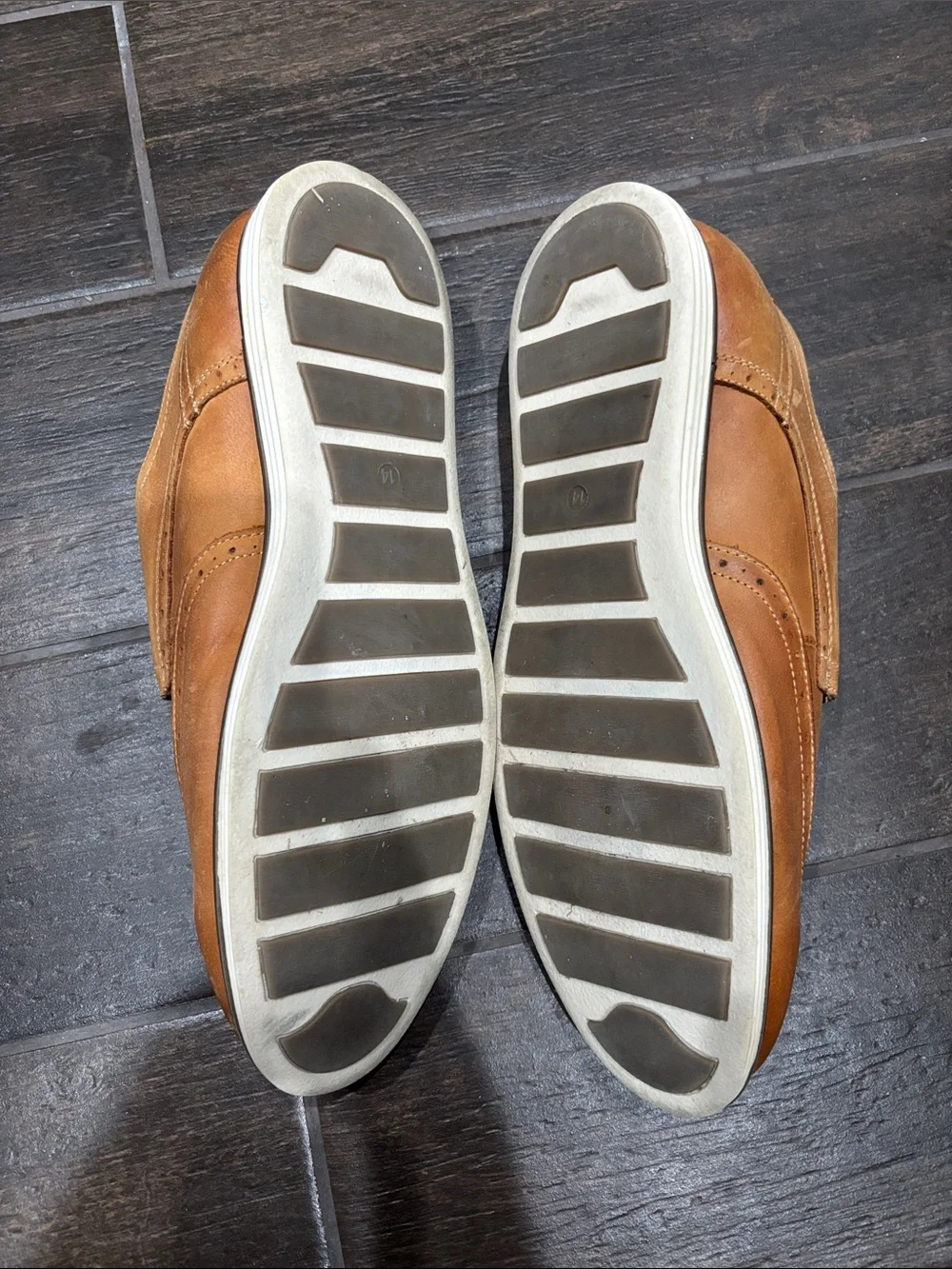 Vostey Tan Leather Wingtip Oxfords